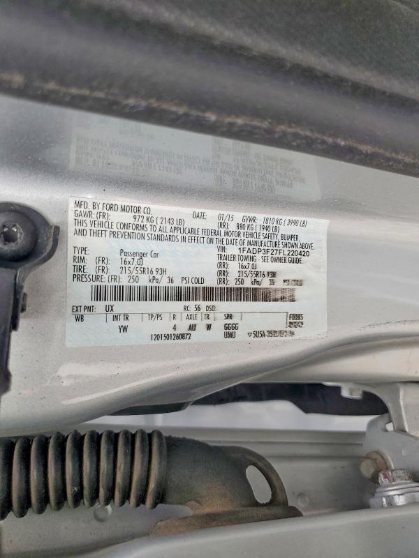 Продаж на аукціоні авто 2015 Ford Focus, vin: 1FADP3F27FL220420, номер лоту: 60600816
