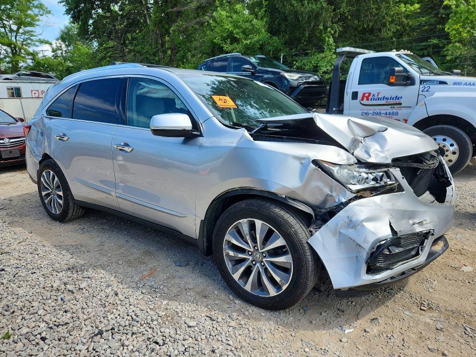 60509936 :رقم المزاد ، 5FRYD4H44FB025059 vin ، 2015 Acura Mdx مزاد بيع