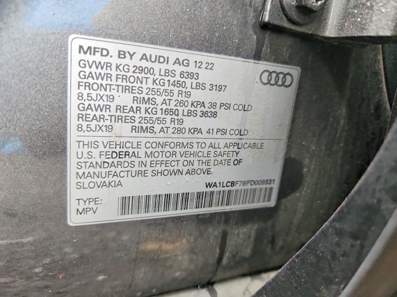 Продажа на аукционе авто 2023 Audi Q7, vin: WA1LCBF76PD009531, номер лота: 59590076