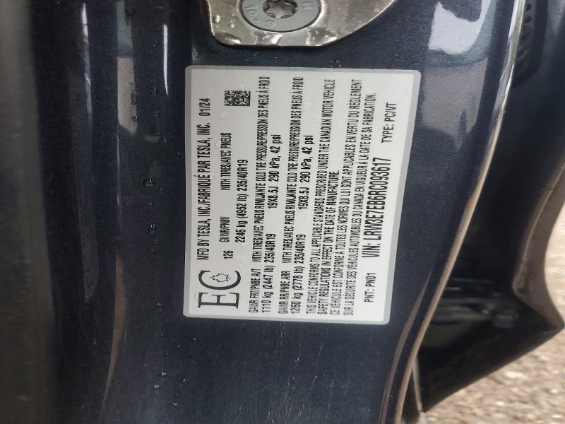 Aukcja sprzedaży 2024 Tesla Model 3, vin: LRW3E7EB6RC093617, numer aukcji: 61417186