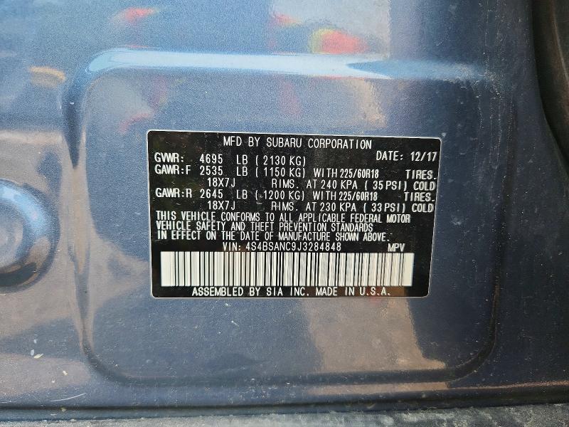 Aukcja sprzedaży 2018 Subaru Outback, vin: 4S4BSANC9J3284848, numer aukcji: 60683746