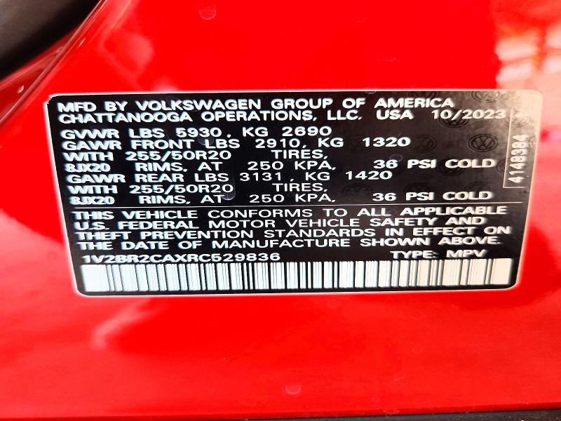 Продаж на аукціоні авто 2024 Volkswagen Atlas, vin: 1V2BR2CAXRC529836, номер лоту: 61880066