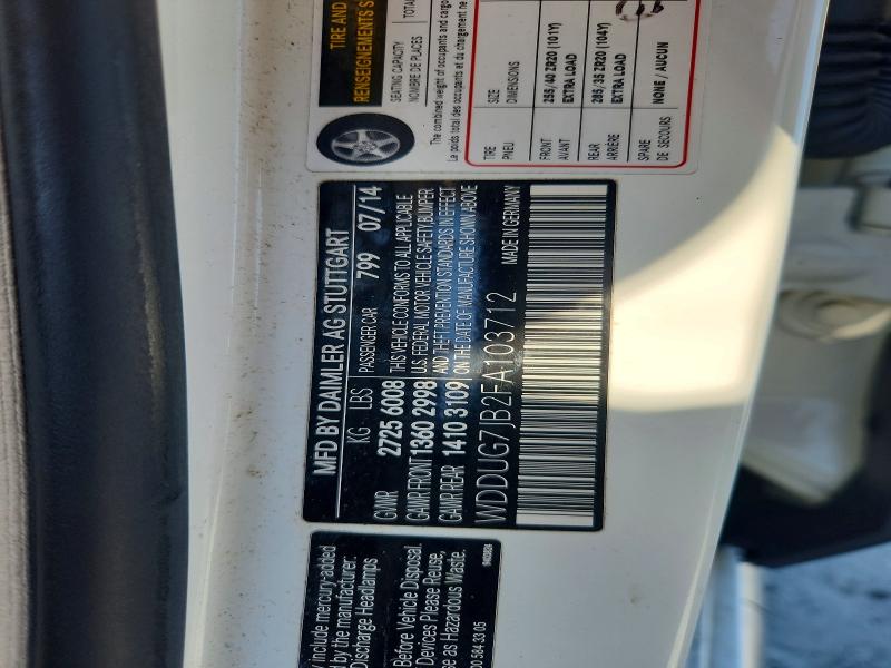 60464766 :رقم المزاد ، WDDUG7JB2FA103712 vin ، 2015 Mercedes-benz S مزاد بيع