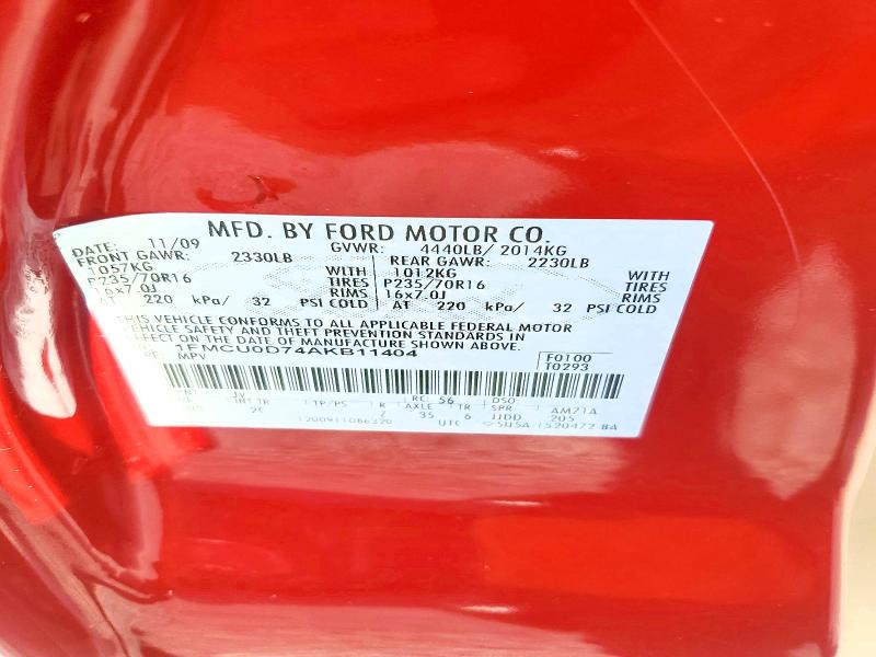 Aukcja sprzedaży 2010 Ford Escape, vin: 1FMCU0D74AKB11404, numer aukcji: 61208246