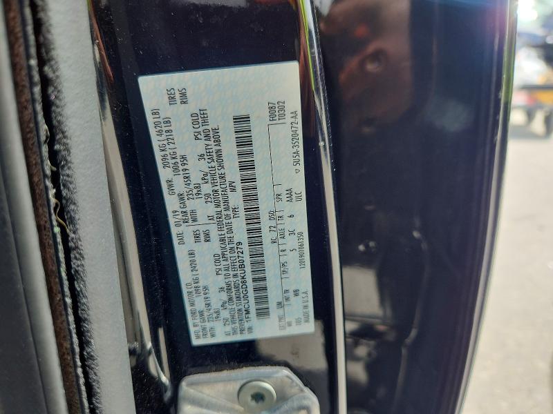 60823166 :رقم المزاد ، 1FMCU0GD8KUB07279 vin ، 2019 Ford Escape مزاد بيع