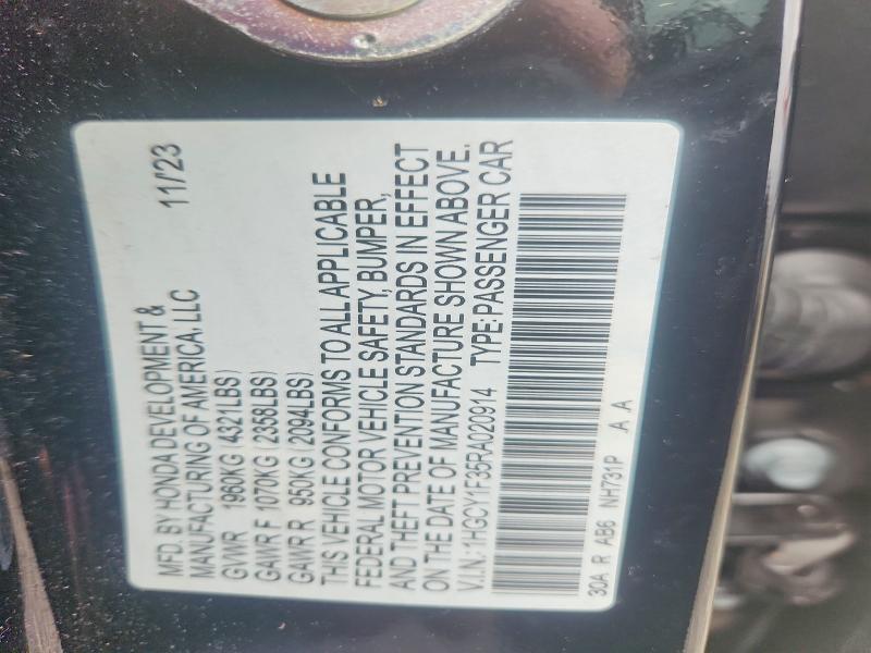 Продаж на аукціоні авто 2024 Honda Accord, vin: 1HGCY1F35RA020914, номер лоту: 62995186