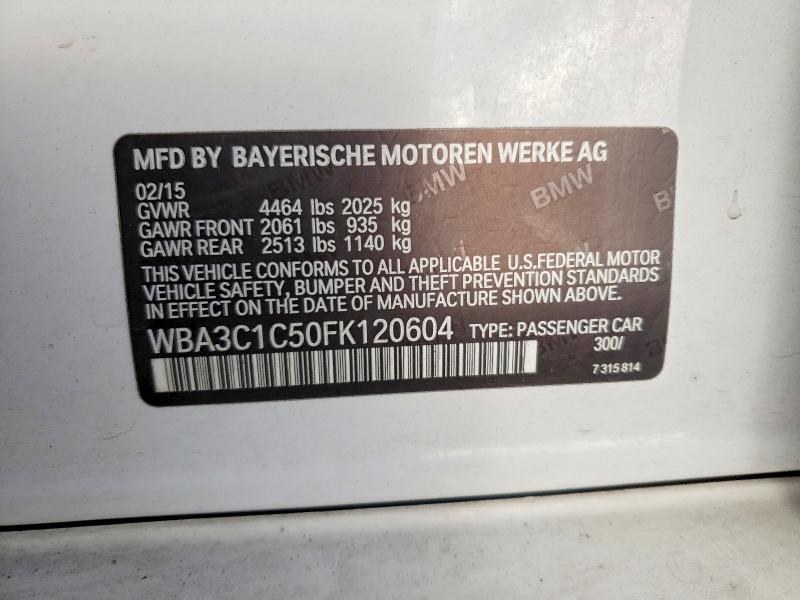 Aukcja sprzedaży 2015 Bmw 328, vin: WBA3C1C50FK120604, numer aukcji: 62141906