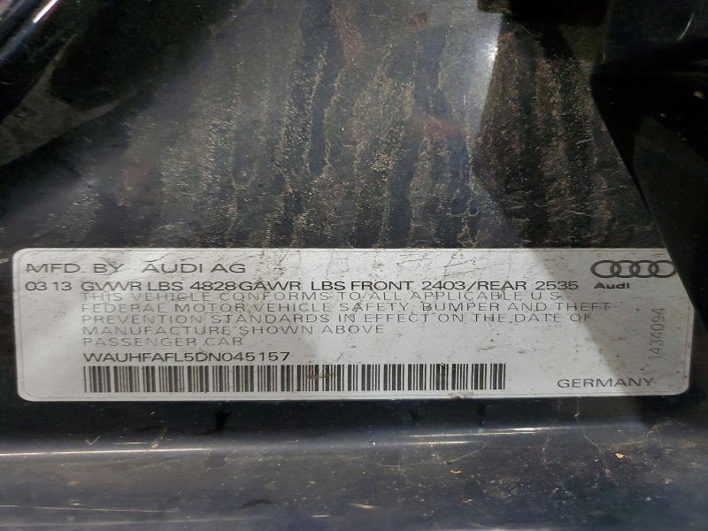 Aukcja sprzedaży 2013 Audi A4, vin: WAUHFAFL5DN045157, numer aukcji: 62605236