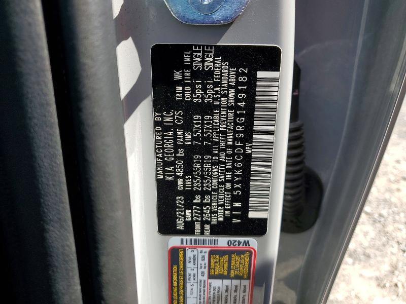 62326726 :رقم المزاد ، 5XYK6CDF9RG149182 vin ، 2024 Kia Sportage مزاد بيع