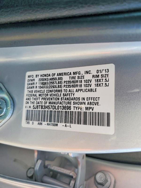 Продажа на аукционе авто 2013 Acura Rdx, vin: 5J8TB3H57DL013696, номер лота: 60179616