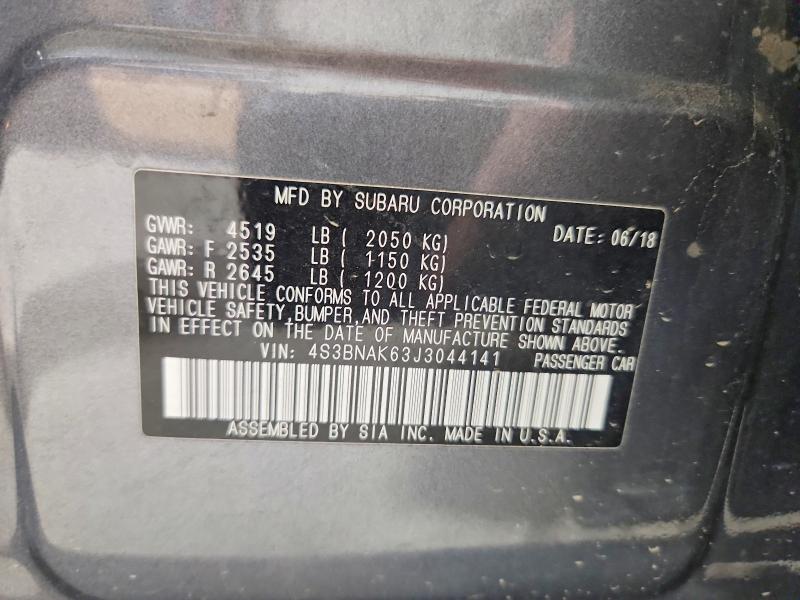 Продажа на аукционе авто 2018 Subaru Legacy, vin: 4S3BNAK63J3044141, номер лота: 60683896