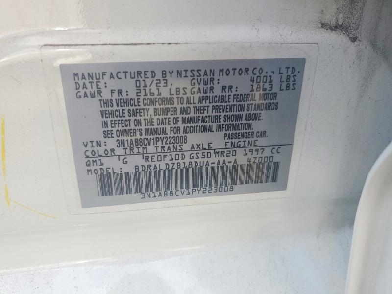 62761386 :رقم المزاد ، 3N1AB8CV1PY223008 vin ، 2023 Nissan Sentra مزاد بيع