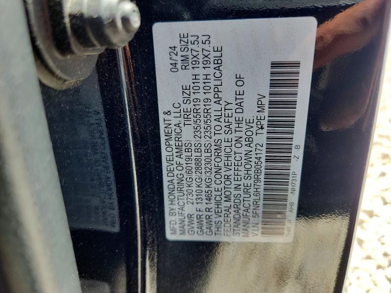 Продажа на аукционе авто 2024 Honda Odyssey, vin: 5FNRL6H79RB054172, номер лота: 60454046
