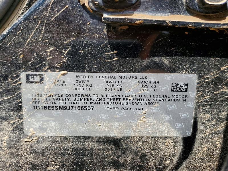 Aukcja sprzedaży 2018 Chevrolet Cruze, vin: 1G1BE5SM9J7166557, numer aukcji: 60159636