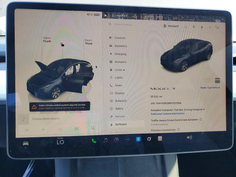 60527076 :رقم المزاد ، 7SAYGDED8RF037008 vin ، 2024 Tesla Model Y مزاد بيع