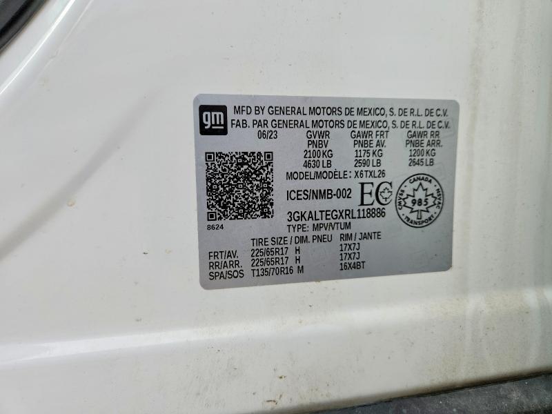 61158216 :رقم المزاد ، 3GKALTEGXRL118886 vin ، 2024 Gmc Terrain مزاد بيع