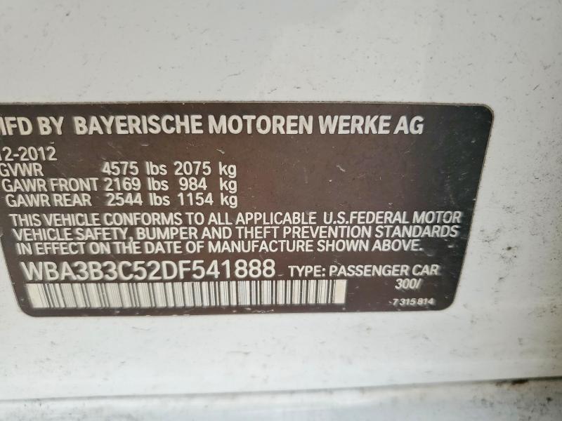 61060016 :رقم المزاد ، WBA3B3C52DF541888 vin ، 2013 Bmw 328 مزاد بيع