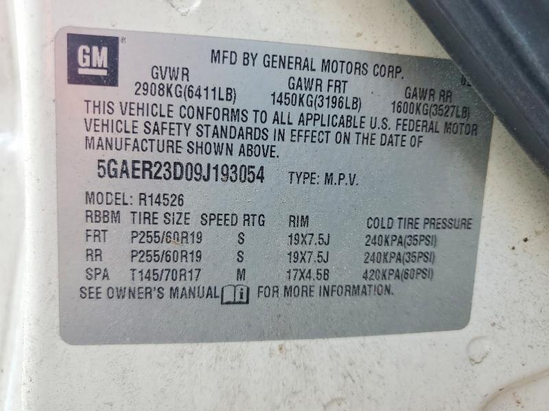 Продажа на аукционе авто 2009 Buick Enclave, vin: 5GAER23D09J193054, номер лота: 60723606