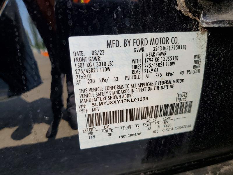 2023 Lincoln Aviator მანქანა იყიდება აუქციონზე, vin: 5LMYJ8XY4PNL01399, აუქციონის ნომერი: 61382936