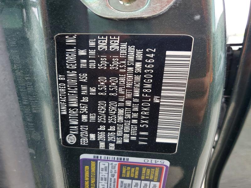 Продажа на аукционе авто 2021 Kia Sorento, vin: 5XYRKDLF8MG036642, номер лота: 59644496