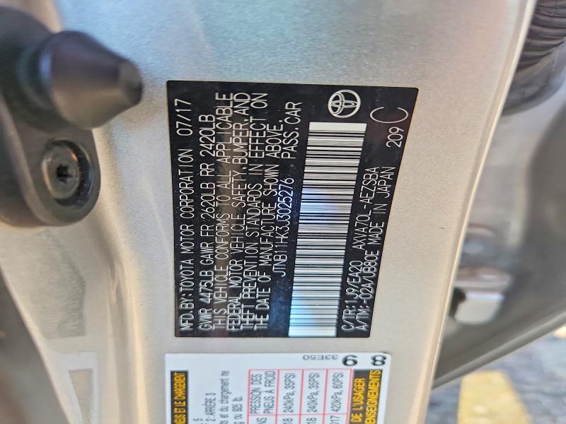 59097056 :رقم المزاد ، JTNB11HK3J3025276 vin ، 2018 Toyota Camry مزاد بيع