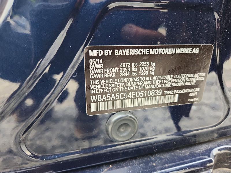 62308846 :رقم المزاد ، WBA5A5C54ED510839 vin ، 2014 Bmw 528 مزاد بيع