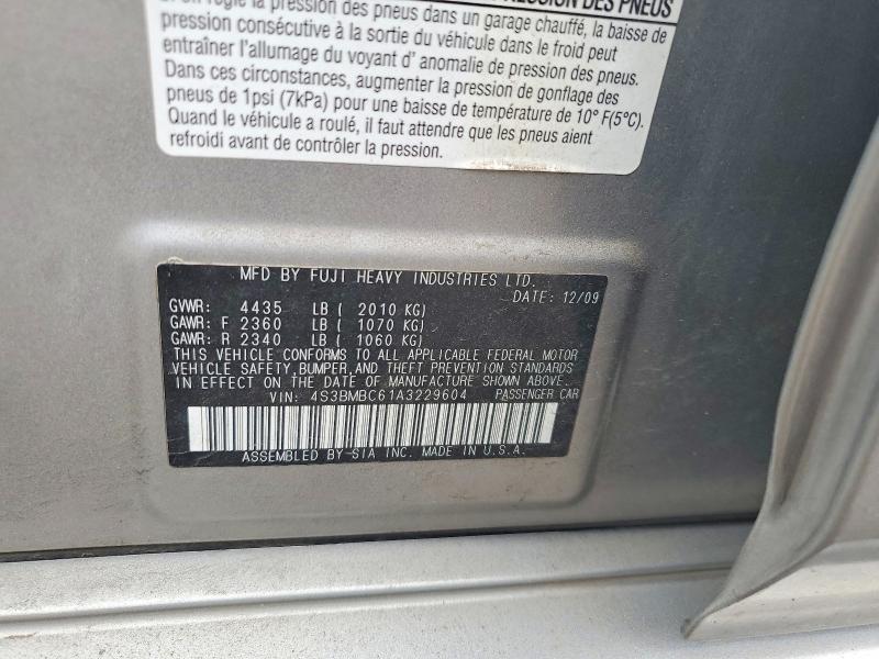Aukcja sprzedaży 2010 Subaru Legacy, vin: 4S3BMBC61A3229604, numer aukcji: 62594776