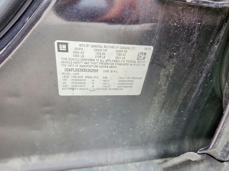 Продаж на аукціоні авто 2014 Gmc Terrain, vin: 2GKFLXE3XE6362899, номер лоту: 62090556
