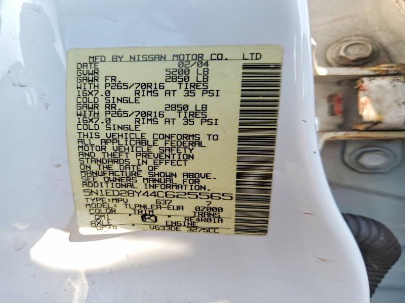 Aukcja sprzedaży 2004 Nissan Xterra, vin: 5N1ED28Y44C625565, numer aukcji: 59668726
