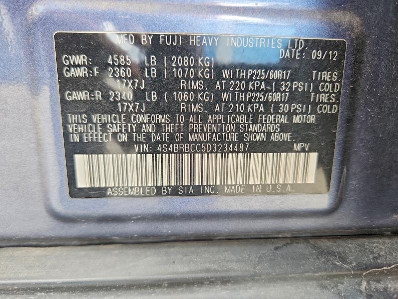 Aukcja sprzedaży 2013 Subaru Outback, vin: 4S4BRBCC5D3234487, numer aukcji: 61208386