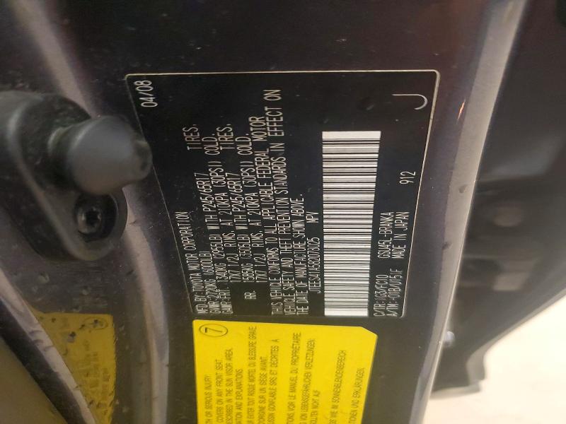 60327156 :رقم المزاد ، JTEES41A582078025 vin ، 2008 Toyota Highlander مزاد بيع