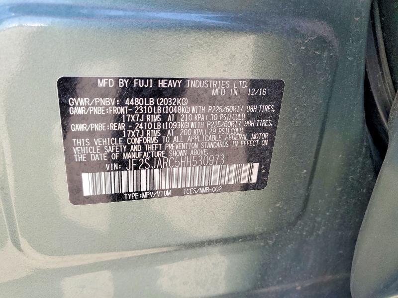 Aukcja sprzedaży 2017 Subaru Forester, vin: JF2SJARC5HH530973, numer aukcji: 60495626