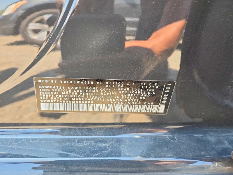 Продаж на аукціоні авто 2019 Volkswagen Gti, vin: 3VW6T7AU9KM006906, номер лоту: 62595526