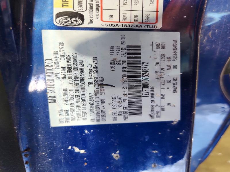 2007 Ford Mustang მანქანა იყიდება აუქციონზე, vin: 1ZVFT80N075248772, აუქციონის ნომერი: 62124226