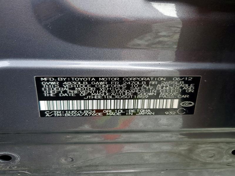 2013 Lexus Gs მანქანა იყიდება აუქციონზე, vin: JTHBE1BLXD5011859, აუქციონის ნომერი: 62354936