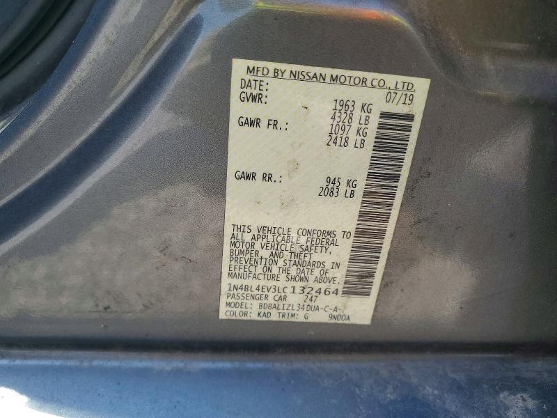 Aukcja sprzedaży 2020 Nissan Altima, vin: 1N4BL4EV3LC132464, numer aukcji: 63002716