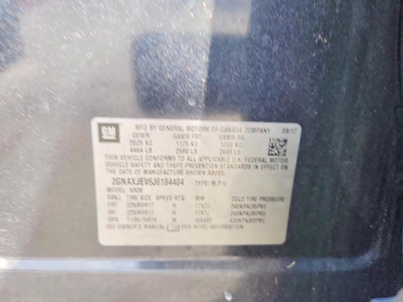 Продаж на аукціоні авто 2018 Chevrolet Equinox, vin: 2GNAXJEV6J6184404, номер лоту: 60452596