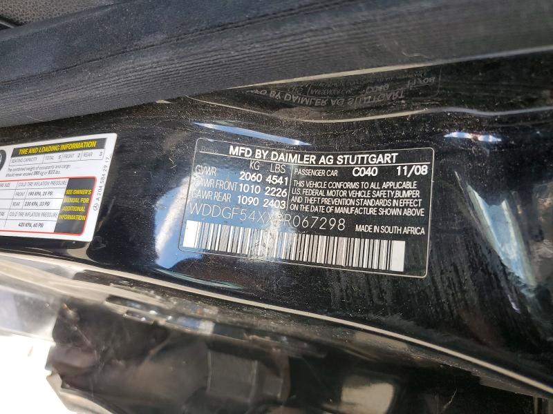 Продажа на аукционе авто 2009 Mercedes-benz C, vin: WDDGF54XX9R067298, номер лота: 60144766