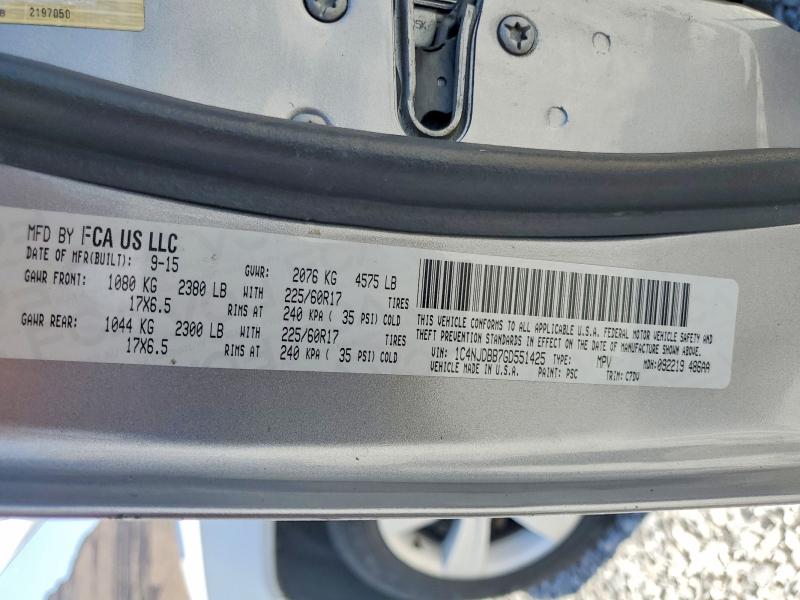 2016 Jeep Compass მანქანა იყიდება აუქციონზე, vin: 1C4NJDBB7GD551425, აუქციონის ნომერი: 62480476