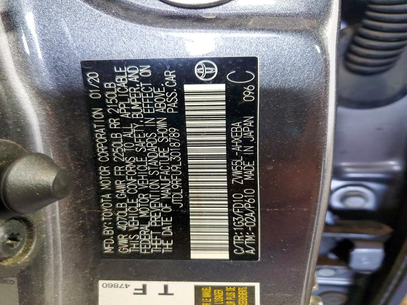 Продажа на аукционе авто 2020 Toyota Prius, vin: JTDL9RFU9L3018789, номер лота: 61219306