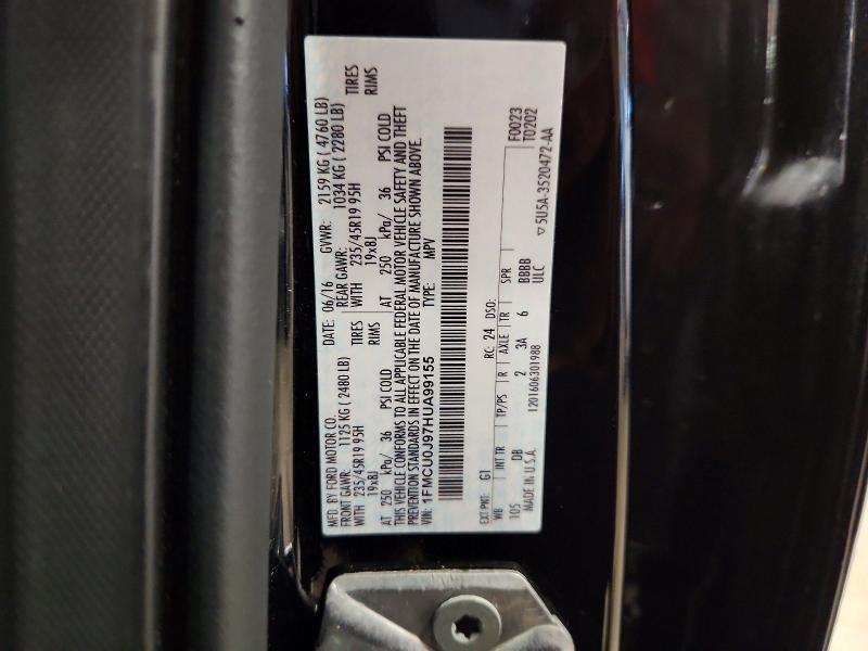 Продаж на аукціоні авто 2017 Ford Escape, vin: 1FMCU0J97HUA99155, номер лоту: 62079686