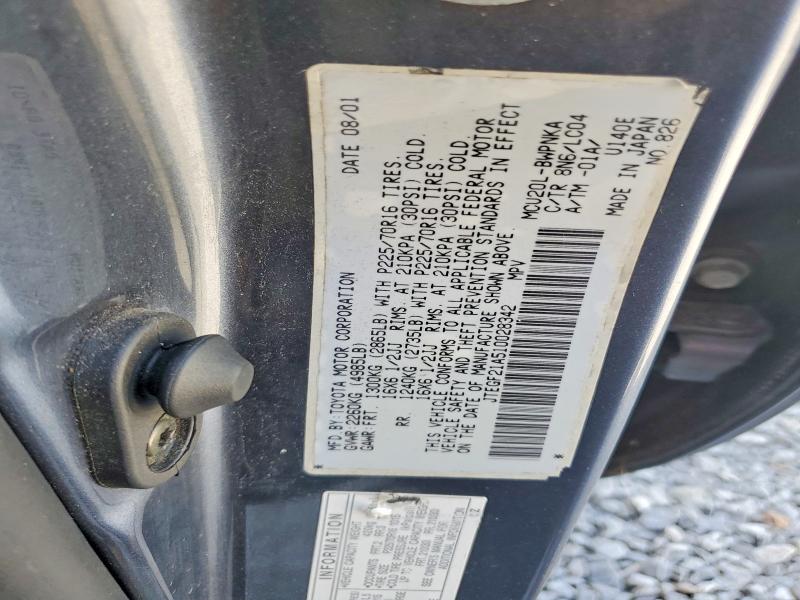 Aukcja sprzedaży 2001 Toyota Highlander, vin: JTEGF21A510028342, numer aukcji: 61227296