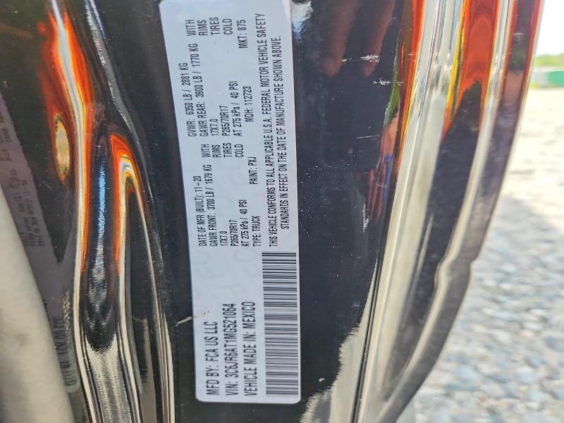 Aukcja sprzedaży 2021 Ram 1500 Classic, vin: 3C6JR6AT1MG521064, numer aukcji: 61904956