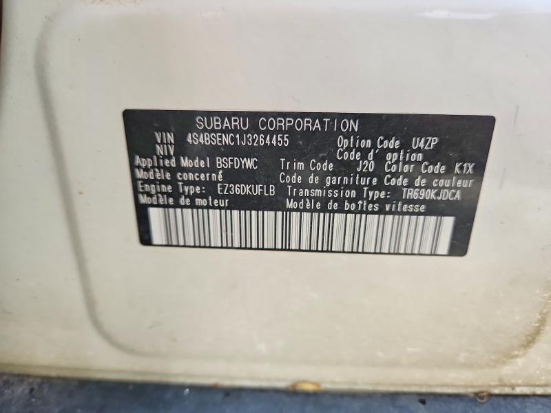 Продаж на аукціоні авто 2018 Subaru Outback, vin: 4S4BSENC1J3264455, номер лоту: 60398986
