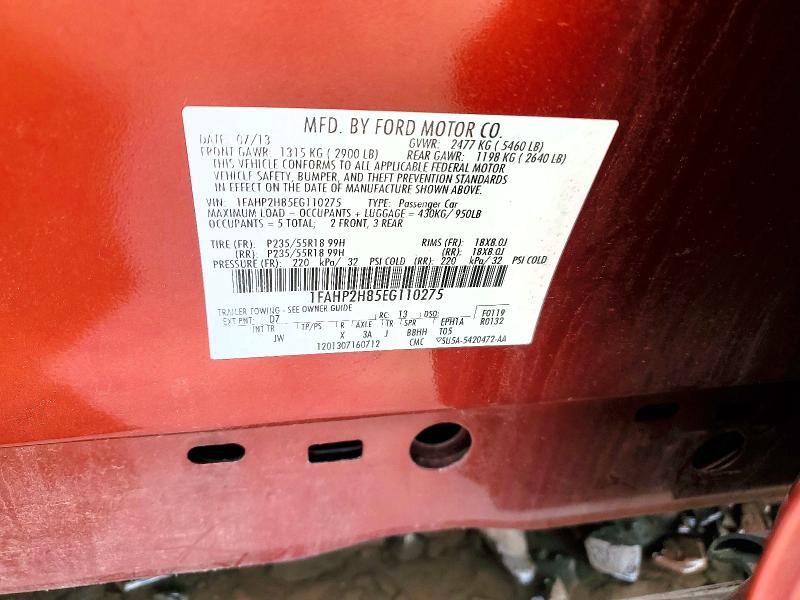 Продажа на аукционе авто 2014 Ford Taurus, vin: 1FAHP2H85EG110275, номер лота: 62950996