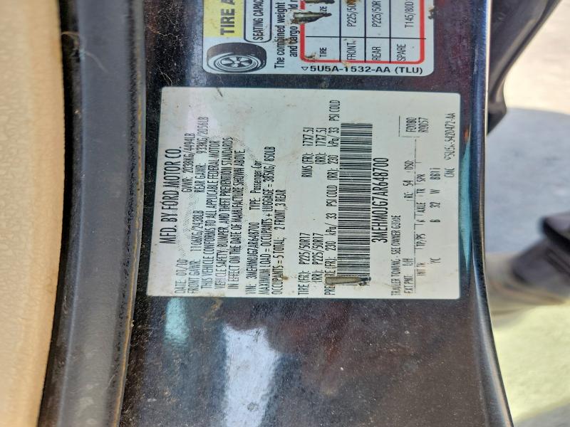 62823046 :رقم المزاد ، 3MEHM0JG7AR648700 vin ، 2010 Mercury Milan مزاد بيع