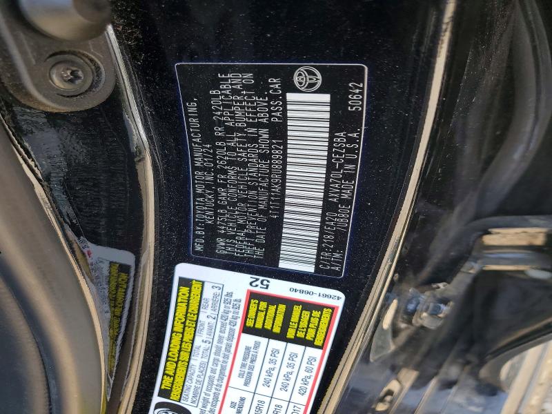 60973056 :رقم المزاد ، 4T1T11AK9RU889821 vin ، 2024 Toyota Camry مزاد بيع