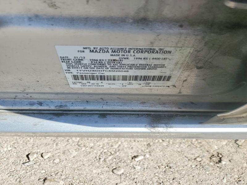 2012 Mazda 6 მანქანა იყიდება აუქციონზე, vin: 1YVHZ8DH7C5M26048, აუქციონის ნომერი: 62108206
