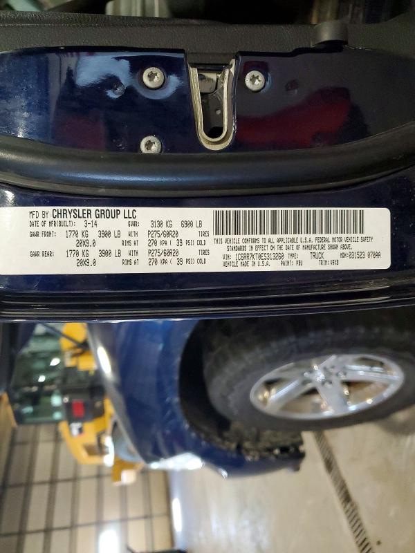 61142546 :رقم المزاد ، 1C6RR7KT0ES313260 vin ، 2014 Ram 1500 مزاد بيع