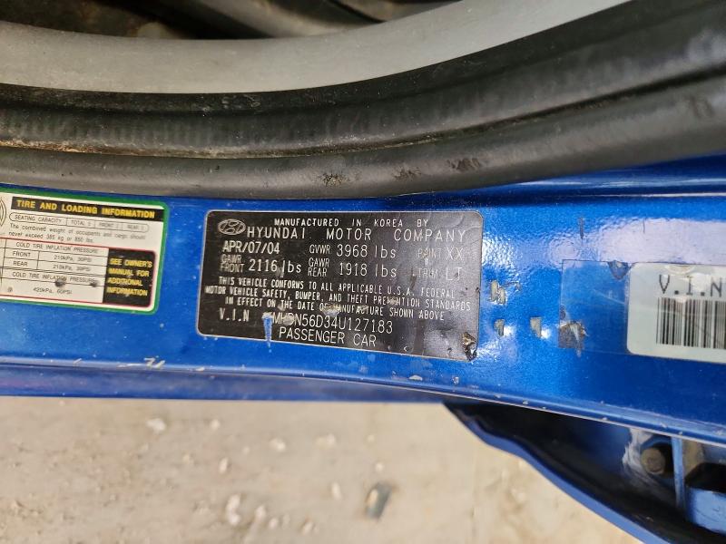 60693136 :رقم المزاد ، KMHDN56D34U127183 vin ، 2004 Hyundai Elantra مزاد بيع